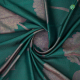 Bottle Green Colour With Creamy Pink Big Leaf Design And Small Thread Lines Without Border Full Body Self Pure Trendy Design Saree