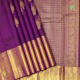 Byzantine Dark Violet With Gold Zari Grouped Peacock And Classic Butta Motifs And Self Colour With Gold Zari Double Yalli Butta Lines Mid Bavanji Border Traditional Silk Saree