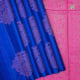 Royal Blue With Multi Colour Silk Thread Stripes And Silver Zari With Silk Thread Big Chakkaram Butta Motifs Design Without Border Trendy Designer Silk Saree