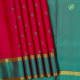 Rani Pink With Sea Blue Colour Chakkaram Peacock And Parrot in One Butta Silk Thread Work Self Colour With Gold Zari And Sea Blue Colour Diamond Cut Effect Border Traditional Silk Saree