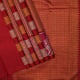 Deep Red With Silver And Gold Zari Self Designer Stripes And Square Butta Design And Self Colour With Purple Colour With Gold Zari Flower And Branch Square Butta Design Border Trendy Designer Silk Saree