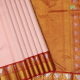 Peach Pink With Gold Zari Small Flowers Butta Motifs Stripes And Rani Red With Gold Zari Double parrot And Silver Zari Dropdown And Mayilkan Border Grand Bridal Silk Saree