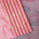 Peach Colour With Gold Zari Bunny And Stag Butta Motifs Tissue Weaved Design Borderless Ravi Varma Painting Pallu Image Trendy Design Silk Saree