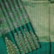 Olive Green With Dual Colour Self Silk Thread Work Floral with Leaves Design And Self Colour Gold Zari Big Christmas Tree Butta Border Trendy Designer Silk Saree