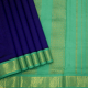 Indigo Blue Full Body Plain Weaved And Rexona Green With Gold Zari Mayilkan Diamond Butta Border 10 Yards Madisaar Saree