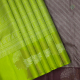 Florescent Green With Full Body Silver Zari Multi Self Designer Big Lines  And Self Colour With Silver And Gold Zari Big Tree Border Trendy Designer Silk Saree