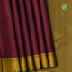 Maroon Red Colour With Self Silk Thread Work Stripe And Lines Bottle Green With Gold Colour Silk Thread Square Edge Border trendy Designer Silk Saree