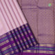 Lavender With Gold Zari Multi Design Self Weaved Stripes Design And Purple Blue With Gold Zari Rudhraksham Lines And Silk Thread Diamond Design Work Border Exclusive Wedding Silk Saree