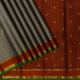 Mehanthi Brown Full Body Plain Weaved Design And Double Colour Orange And Red Colour Edge Border Traditional Silk Saree