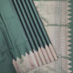 Jungle Full Body Plain Weaved Design And Self Colour With Silver Copper Zari Triangle Tower Shape Border Soft Silk Saree