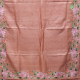 Peach Pink With Full Body Small Mirror Worked And Self Colour Aari Work Embroidered Border Pure Tussar Silk Saree