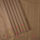 Beige Colour With Gold Zari Small Button Butta Motifs Design And Self Colour With Pink Silk Thread And gold Silver Zari Floral Creeper Design Border Traditional Silk Saree