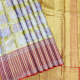 Golden Checks Filled Patel Tricolor And Silver Zari Peacock And Creeper Design And Brick Red With Silver Gold Zari Spin Checks Design Border Exclusive Bridal Tissue Silk Saree 