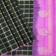 Luxury Black With Gold Zari Self Big Checked Window Panel And Purple Contrast Edge Border Luxury Black Silk Saree 