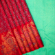 Rani Pink With Sea Blue Colour Silk Thread Floral Rangoli Design And Self Colour With Gold Zari Big Peacock Butta Motifs Border Trendy Designer Silk Saree