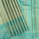 Pista Green With Gold Zari Small Beads Vertical Lines Design And Sea Green With Gold Zari Double Peacock Floral And Vanasingaram Design One Side Mid Cross Lines Border Grand Tissue Silk Saree