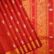 Maroon Red With Gold Zari Vairaoosi And Gold And Silver Zari Kandabiranda Rudraksha Butta Motifs Self Gold Zari Elephant And Deer Edge Border Traditional Silk Saree