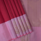Cherry Red With Silver And Gold Zari Dotted Stripes Design And Baby Pink With Silver Gold Zari Fancy Big Flower Bunch Butta Border Trendy Designer Silk Saree