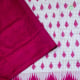 White Colour With Rose Pink Colour Pochampalli Printed Ikkat Silk Sarees