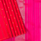 Chilly Red With Gold Zari And Green Silk Thread Organized Stripes And Peacock Rudraksham Butta Motifs Design Borderless Trendy Designer Silk Saree 