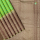 Sea Green With Corn Yellow Full Body Checked Design And Pista Green With Coffee Brown Silver Zari Self Embossed One Side High Border Traditional Silk Saree 