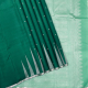 Bottle Green With Silver Zari Rudraksham Butta Motifs Design And Self Colour With Silver Zari Temple Tower Butta Design Border Trendy Designer Silk Saree