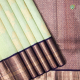Pista Green With Rose Gold Zari Peacock In Flower Branch Design Butta Motifs And Purple Blue With Rose Gold Zari Multiline Self Designed Exclusive Bridal Silk Saree