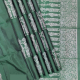 Bottle Green With Sliver Gold Zari African Figurines Butta Design Borderless Pallu Concept Soft Silk Saree 
