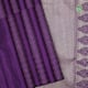 Violet Colour With Silver Zari Self Lines Big Square Checked Design Without Border Trendy Designer Silk Saree