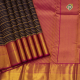 Violet With Gold Zari Multi Character Self Weaved Velthari Lines Design And Rose Pink With Gold Zari Bavanji Cross Lines Border Traditional Silk Saree 