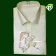 Pure Kanchi Silk Half Sleeve Shirts-Cream White-40