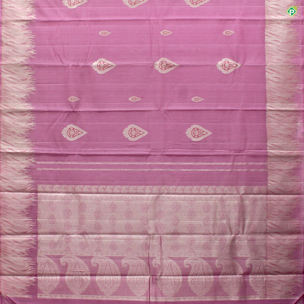 Kanchipuram Silk Jacquard Baby Pink Saree | Kankatala